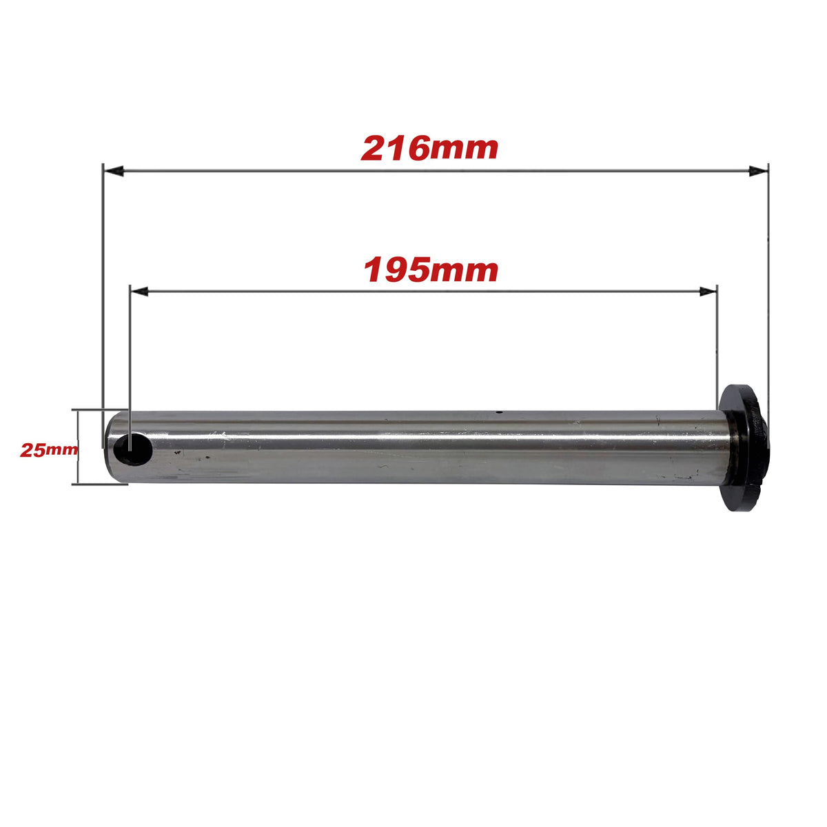 25mm Mini Excavator Bucket Pin for Caterpillar, John Deere, Kubota, Takeuchi, Yanmar Excavator Attachment (25mmX216mm)