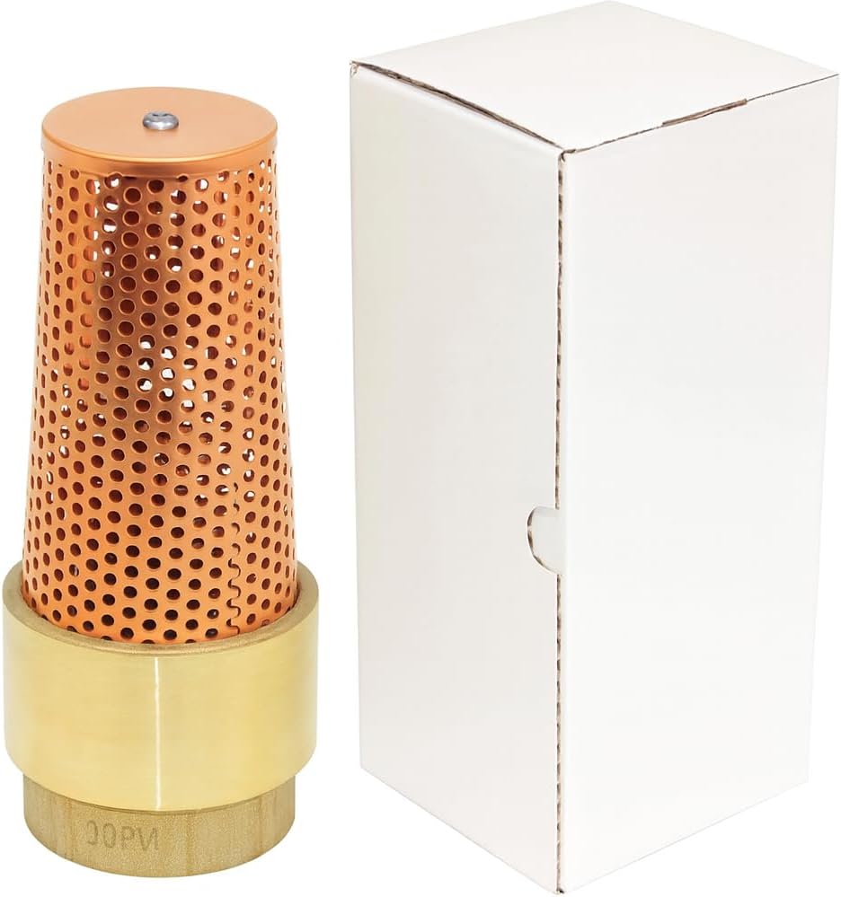 Foot Valve, 2" One-Way with PURE Copper Zebra Mussel Strainer