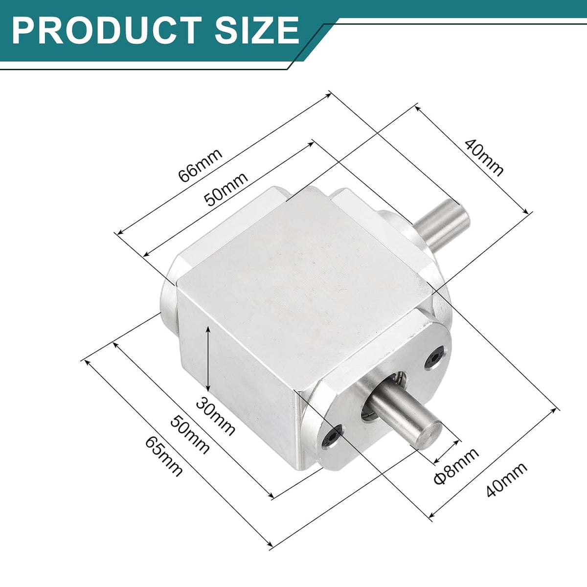 uxcell Gear Box 1:1 Right Single Output Shaft 1 Module 20 Teeth, 8mm Shaft