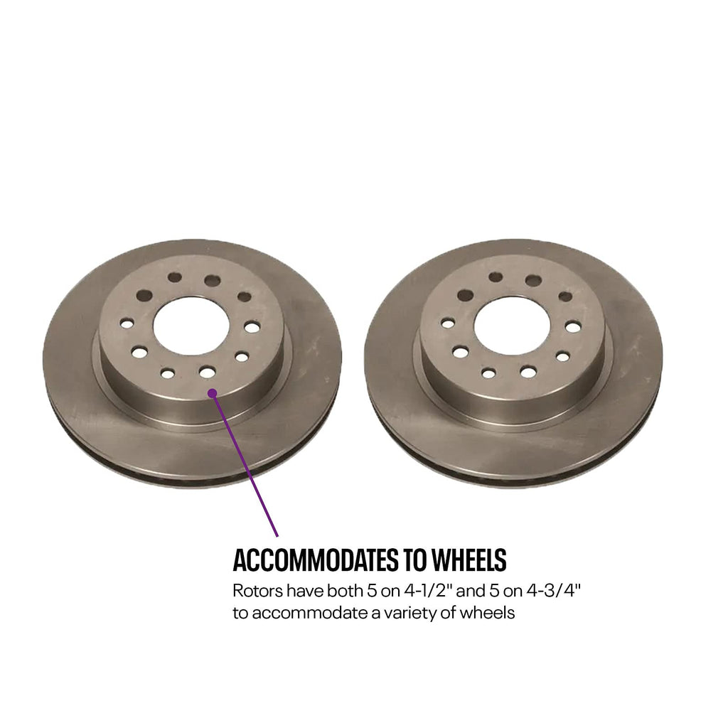 10 and 12 Bolt Rear Disc Brake Conversion Kit with Parking Brake