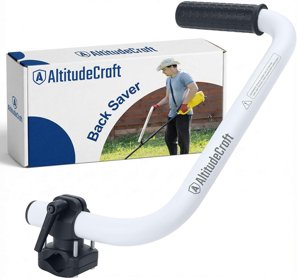 Patented Weed Eater Handle Extension, Ergonomic Back Saver String Trimmer Handle Grip, Aircraft-Grade Aluminum