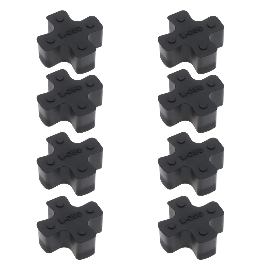 8PCS L050 Solid Jaw Coupling Elastomer Spider Insert NBR Rubber 27.2x11.2mm for Pumps Fans Motors
