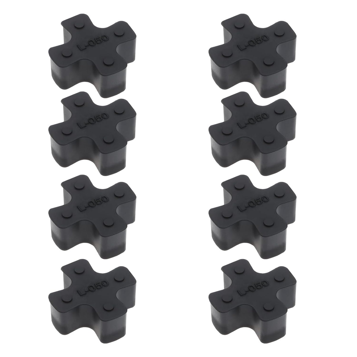 8PCS L050 Solid Jaw Coupling Elastomer Spider Insert NBR Rubber 27.2x11.2mm for Pumps Fans Motors