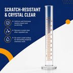 VXT 100ml Borosilicate Glass Graduated Cylinder, ±1ml Precision