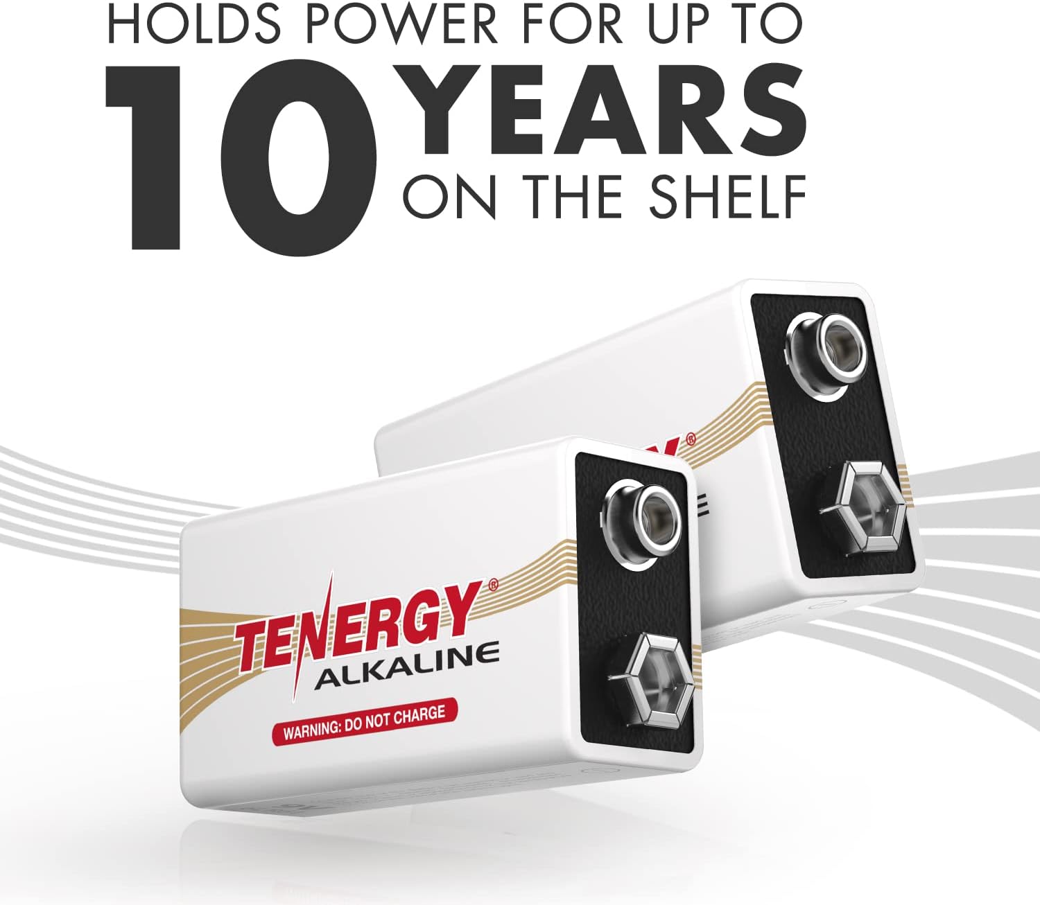 6LR61 9V Alkaline Battery, Non-Rechargeable Battery for Smoke Alarms, Guitar Pickups, Microphones and More, 12 Pack