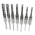 Timunr 7Pcs Square Drill Bits Tools, Round Handle Woodworking Hole