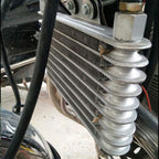 Engine Oil Cooler Kit, Aluminum 6 Row Universal Motorcycle Cooling Radiator