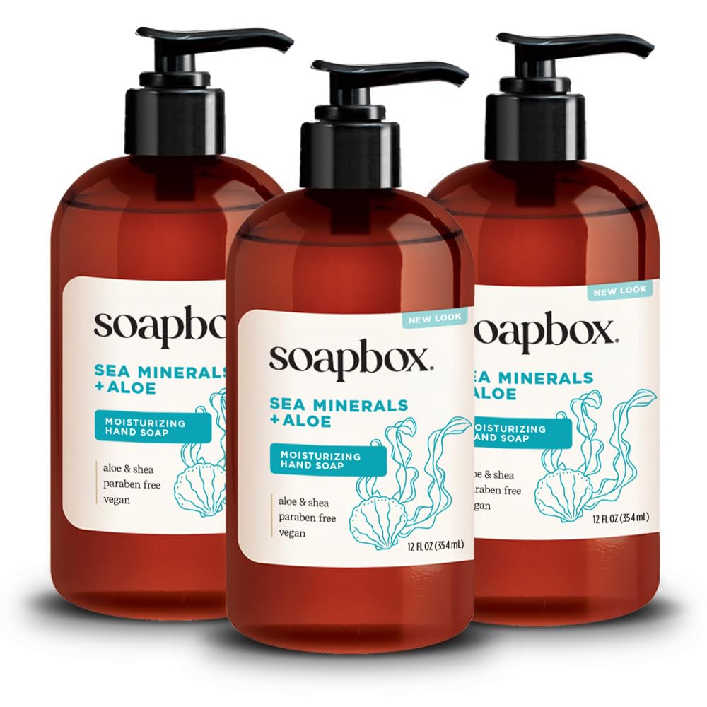 Sea Minerals & Aloe Liquid Hand Soap - Moisturizing Hand Wash - 3pk