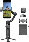 Osmo Mobile 8 + Mic Mini Transmitter (Infinity Black) | Gimbal Stabilizer for phone, AI Native Tracking with Audio &