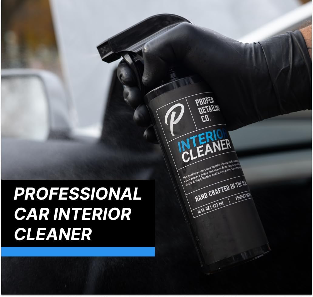 Interior Car Cleaning Kit - Professional Auto Detailing Supplies with Brush for Complete Vehicle Interior Detailing
