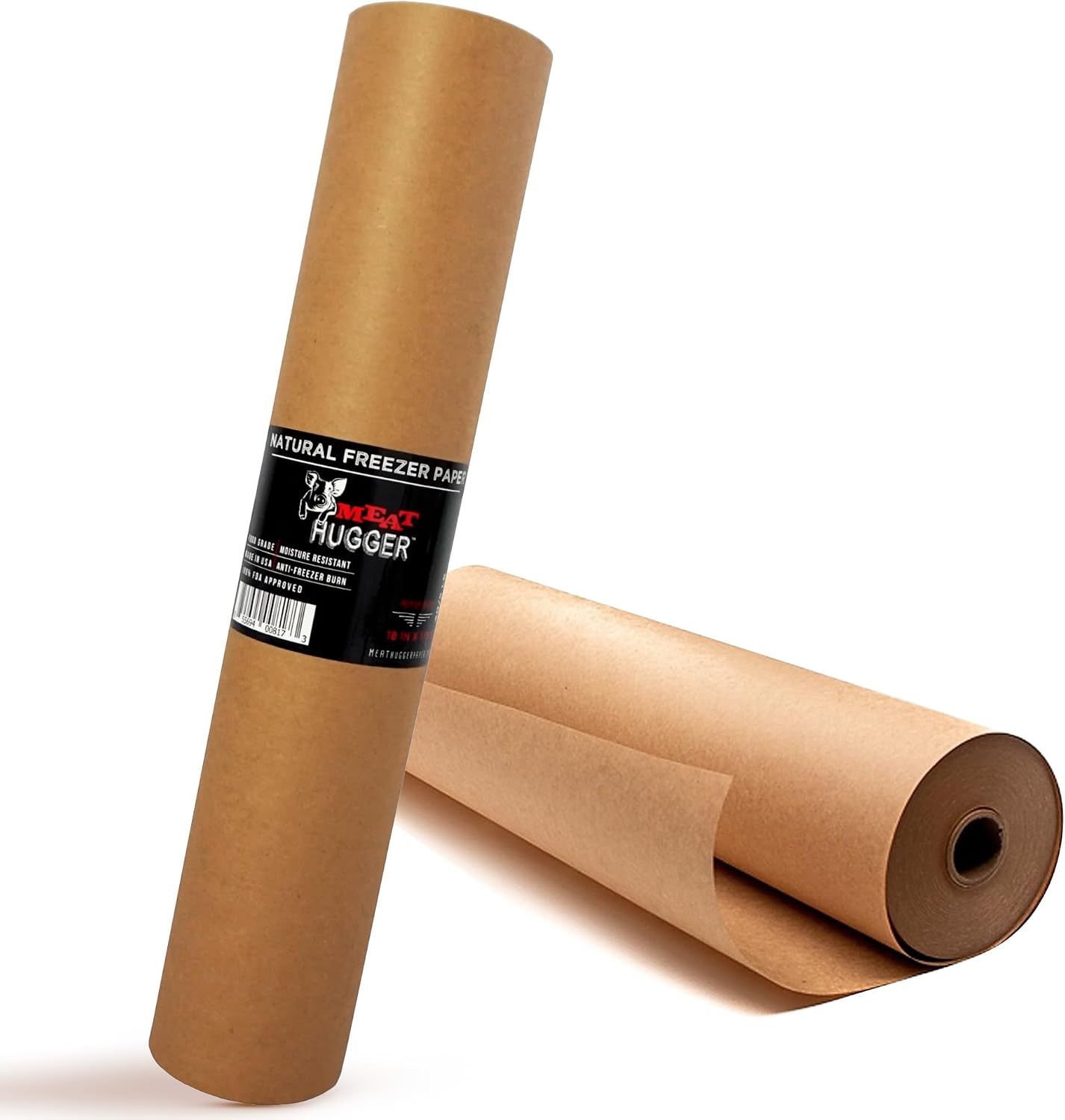 Natural Freezer Paper Dispenser Roll - Poly Coated Moisture Resistant Freezer Paper for Meat Wrapping - Freezer Burn