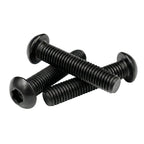 M3 x 14mm(50 Pack) Button Head Hex Socket Cap Screws Bolts, Hex Drive Bright Finish Fully Machine Thread, Corrosion Resistant Black Oxide 304 Stainless Steel 18-8 Screws