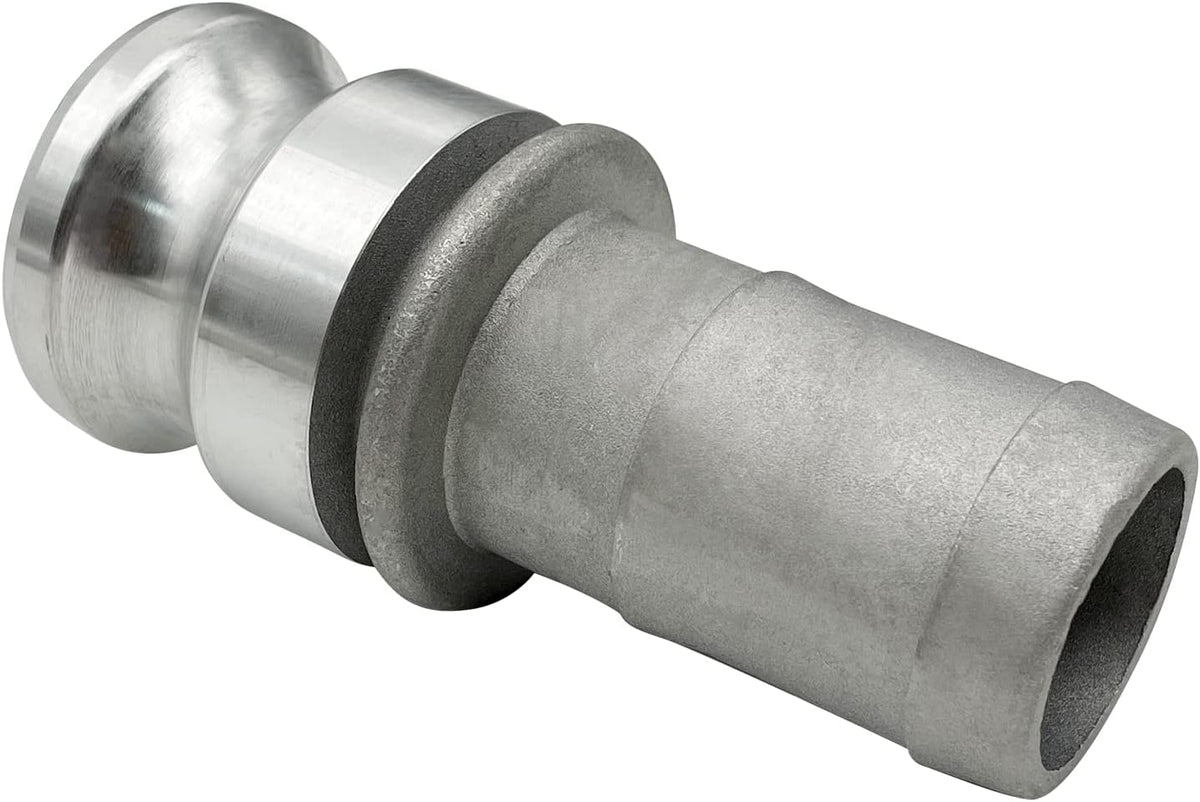 2PCS Aluminum Global Cam and Groove Hose Fitting with E-150 1-1/2" Type E 2 PCS Camlock Gasket Male Camlock with a Hose Shank (1.5 inch, Type E)