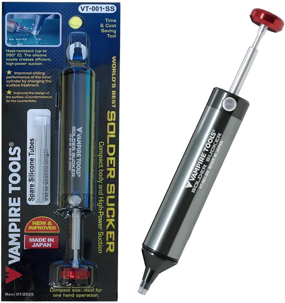 VAMPLIERS Professional Grade Solder Sucker Made in Japan Desoldering Pump