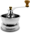 Stainless Steel Coffee Grinder Lid Attachment for Regular Mouth Mason Jars - Manual Crank Burr Grinder for Fresh