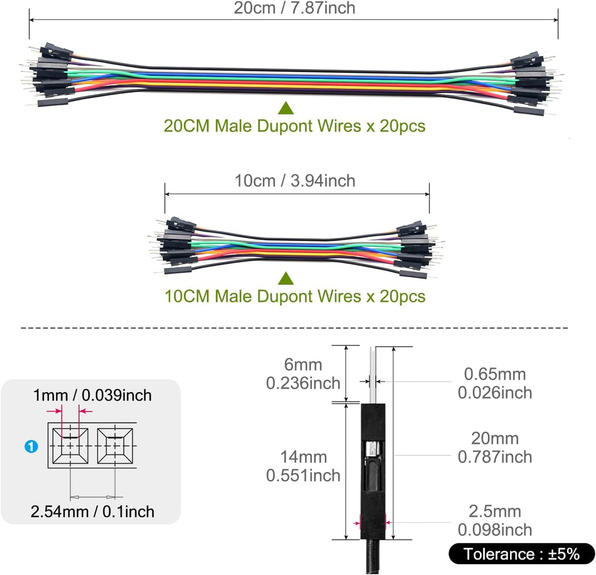 Chanzon Breadboard Kit: 2X Solderless Breadboard + 40pcs 24AWG Jumper Wires