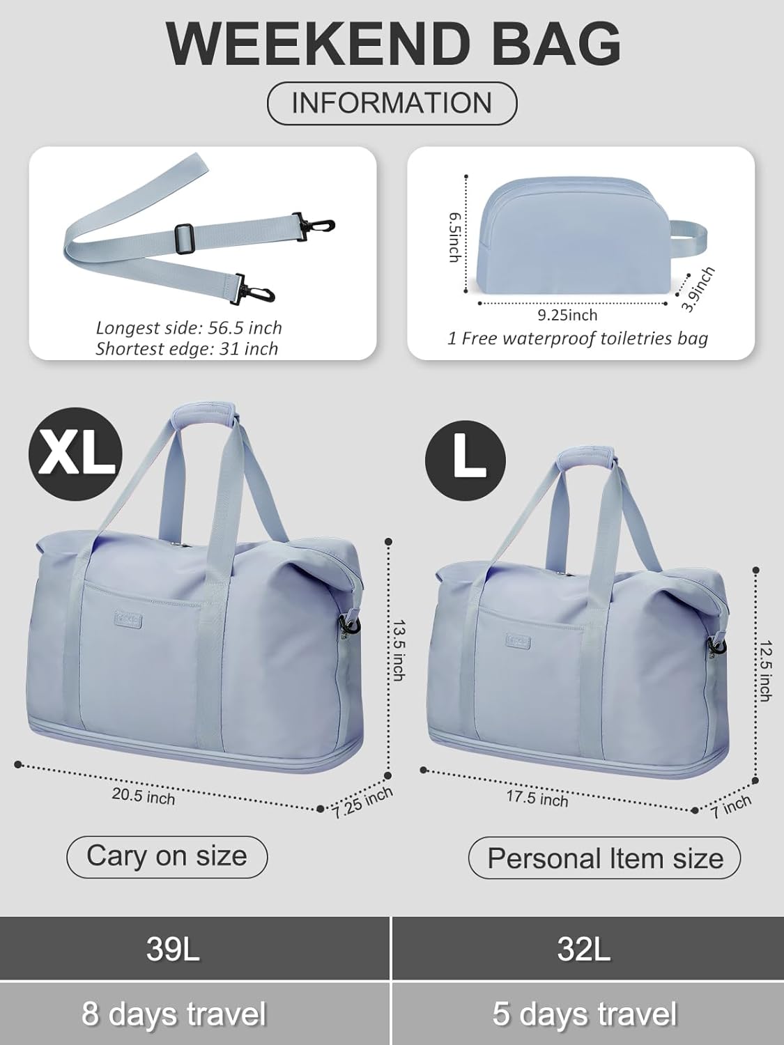 Expandable Travel Duffle Bags Weekender Overnight Bags for Women Men Hospital Bag for Women Labor Delivery with