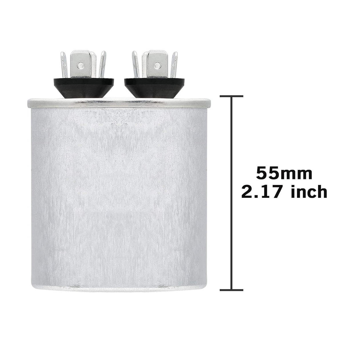 VEXUNGA 7.5uF 370/440VAC 50/60Hz CBB65 CBB65A Oval Run Start Capacitor 7.5 MFD 370V/440V Air Conditioner Capacitors for AC Unit Fan Motor Start or Pool Pump or Air Condenser Straight Cool