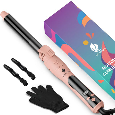 Self Rotating Curling Iron, 1 Inch Ionic Hair Curler, Automatic Curling Wand with Longer Barrel for Waves and Curls