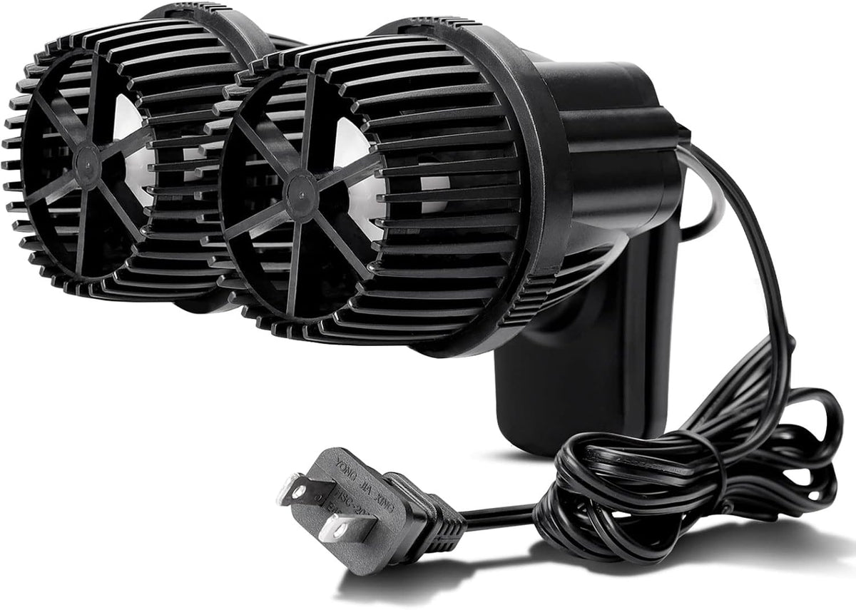 4200GPH Double Head Aquarium Circulation Pump, Quiet 12W Aquarium Wave Maker, with Strong Magnetic Suction Base