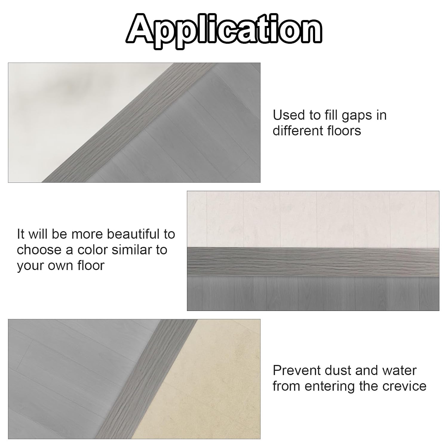 Floor Transition Strip for Carpet to Tile, Grey Wood, 4' x 1.57"