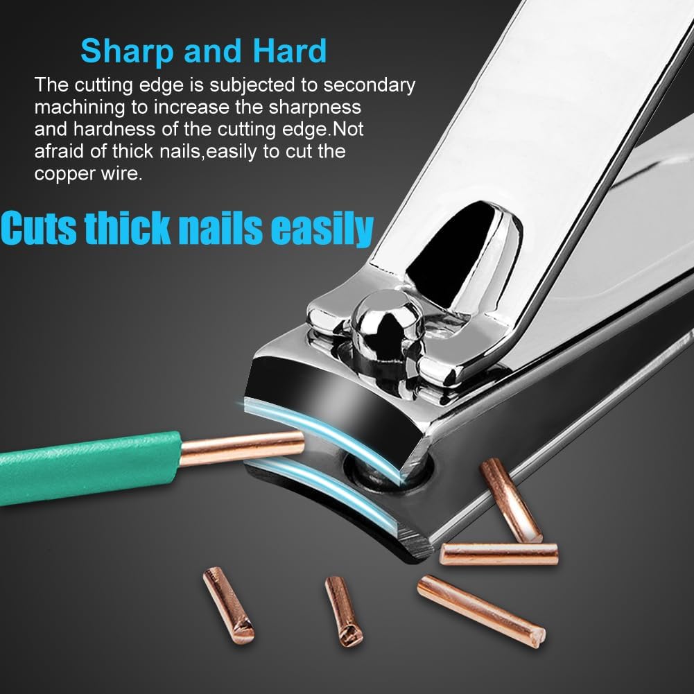 Nail Clippers Set - 18 Pcs Professional Manicure Pedicure Kit Gifts for Fathers Day Men Women, Stainless Steel