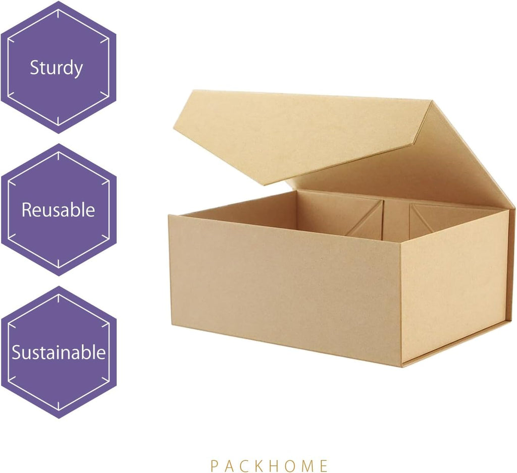 Kraft Gift Box 9x6.5x3.8in with Magnetic Lid
