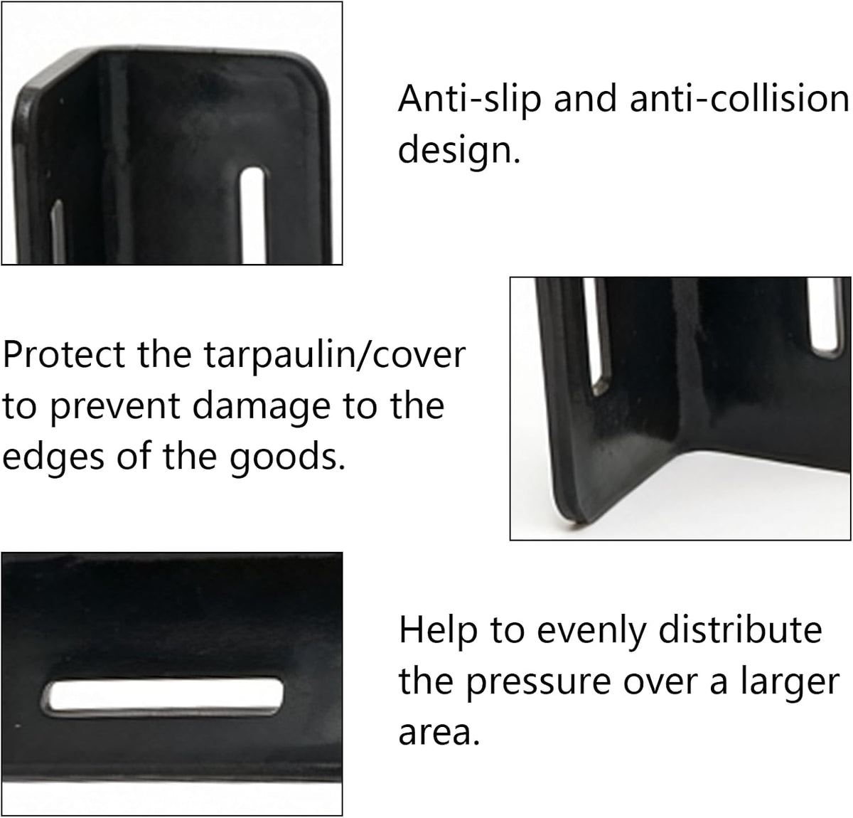 L-Shape Tie Down Edge Corner Protectors for Packaging, 100 Pcs
