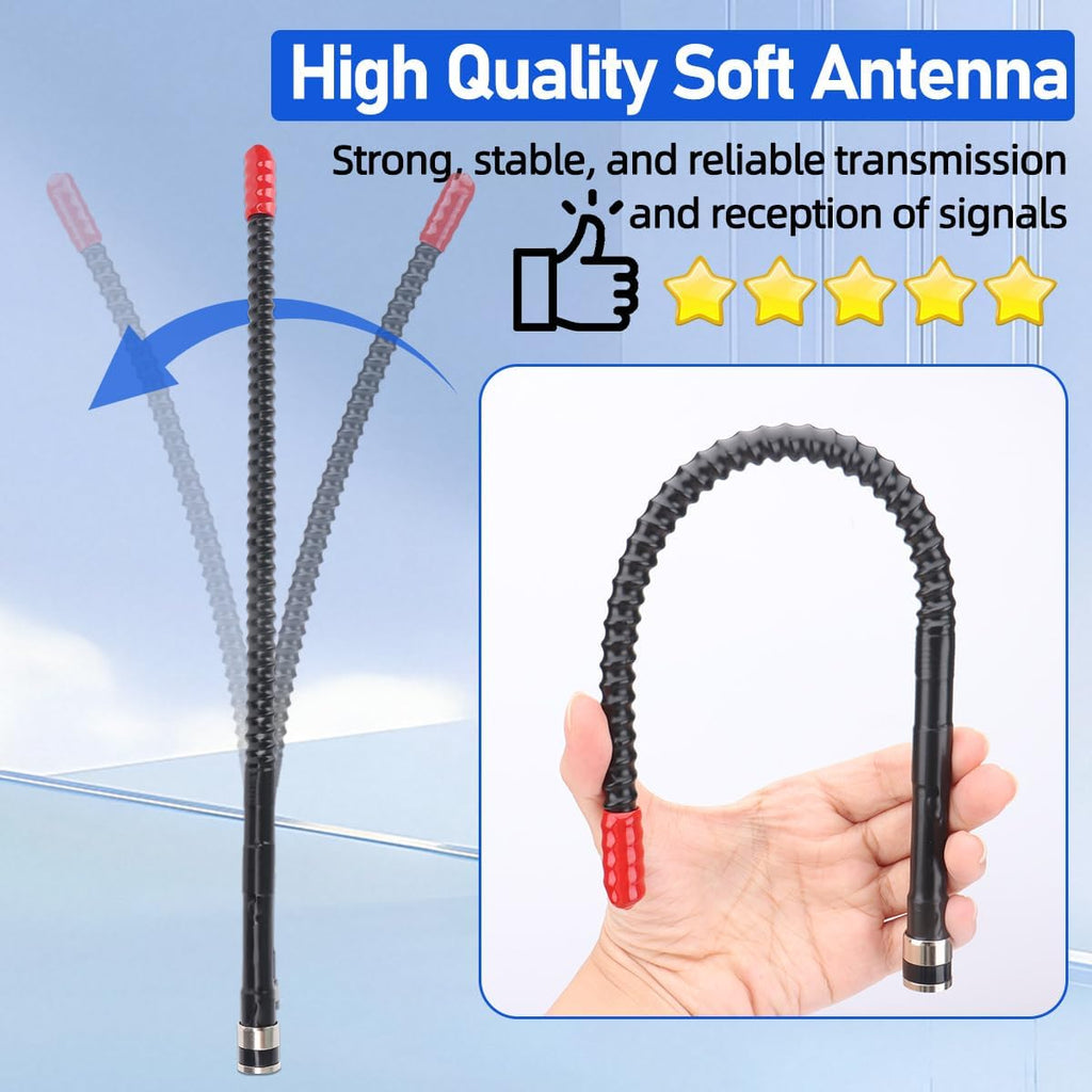 27Mhz CB Radio Antenna Whip Soft BNC Antennas Compatible with Cobra HH50WXST HHRT50 C75WXST Uniden BC75XLT BC125AT