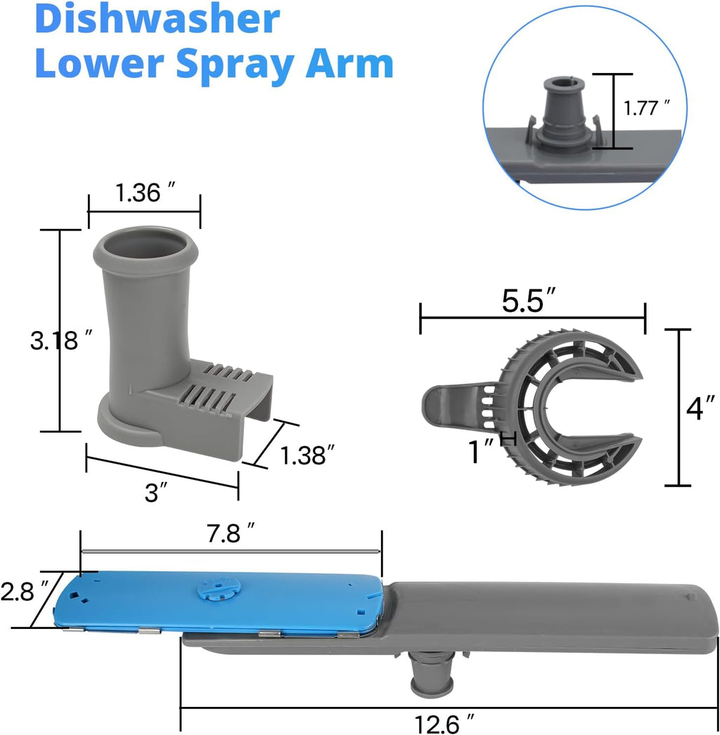 5304506660 Fits Frigidaire Dishwasher Lower Spray Arm Assembly Replacement
