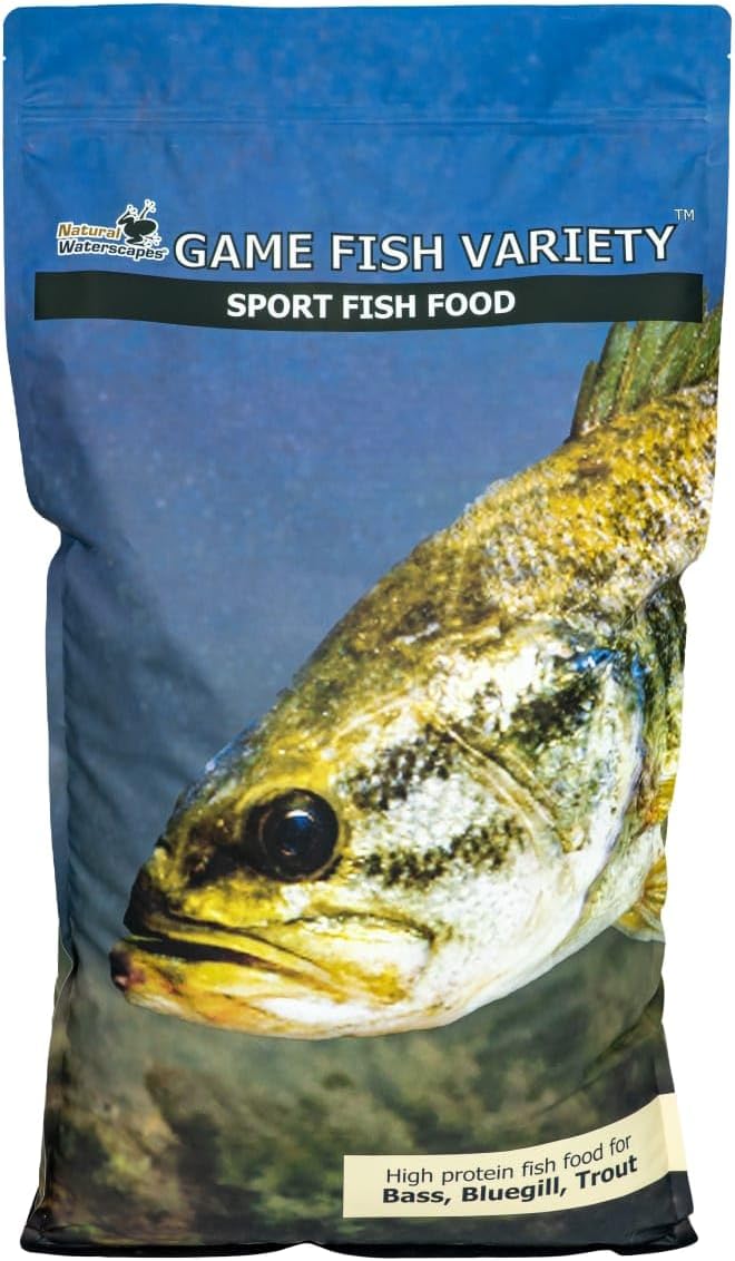 Game Fish Food Variety | Pond and Lake Fish Food Pellets | 22 lb Bag | Feed to Bass, Bluegill, Trout, Catfish