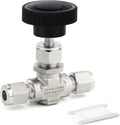 TAISHER 1PCS 316 SS Compression Straight Needle Valve 1/4" OD