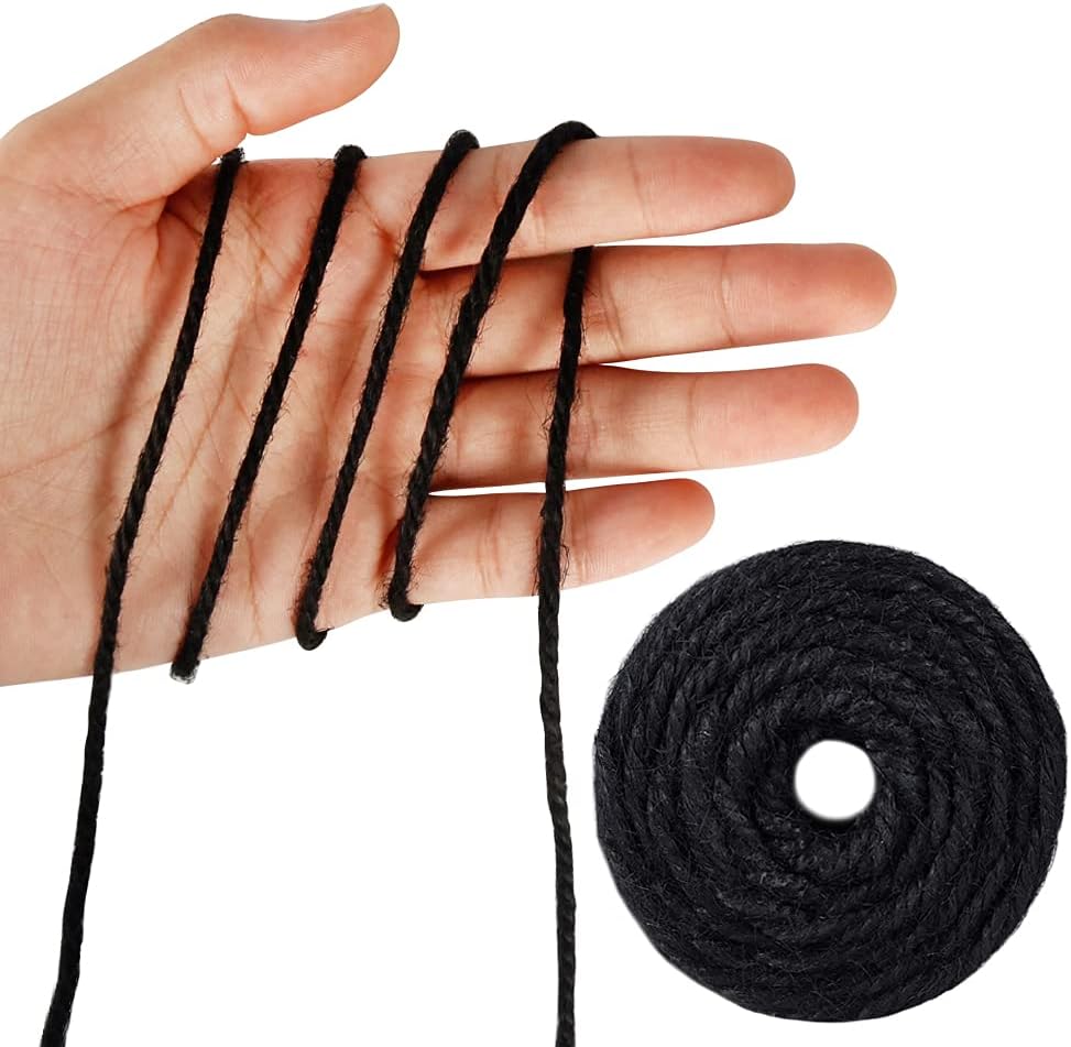3mm Black Twine, 328 Feet Thick String for Crafts, Gift Wrapping