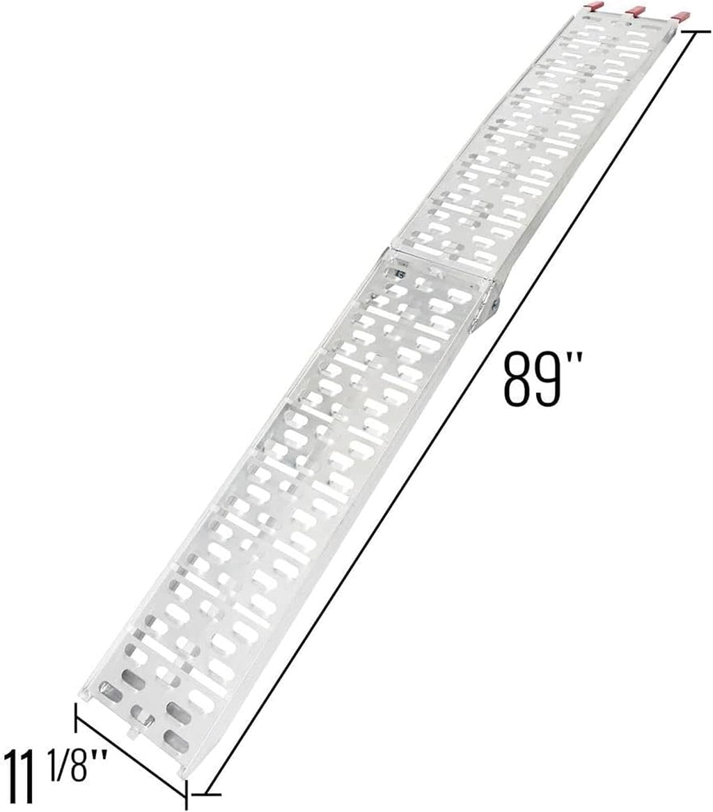 Aluminum Folding ATV Loading Ramps, 1,500 lb, 7 Ft 5 in, 2-Pack