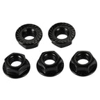 #8-32 Serrated Flange Hex Lock Nuts Flanged Locknuts, 304 Stainless Steel 18-8 Black Finish, 50 PCS