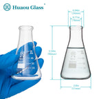 50ml Glass Erlenmeyer Flask Set, Narrow Mouth Graduated Flasks, 3.3 Borosilicate Glass, Ideal for Laboratory