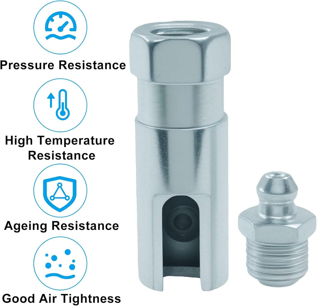 Durable 90 Degree Grease Gun Coupler 1/8 inch NPT Thread