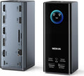 USB C Docking Station 3 Monitors Display with Weather Function | 3 HDMI & 2 DP, Max to Extend Triple Monitor, Weather