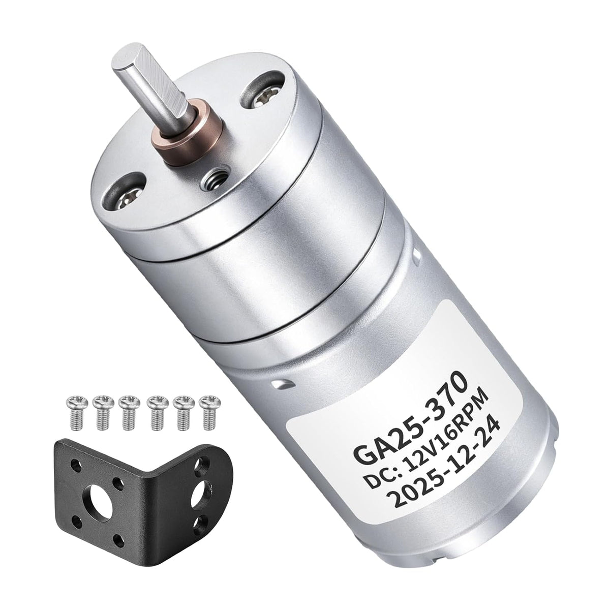 MECCANIXITY DC 12V 60RPM Gear Motor High Torque with Bracket 25mm Dia