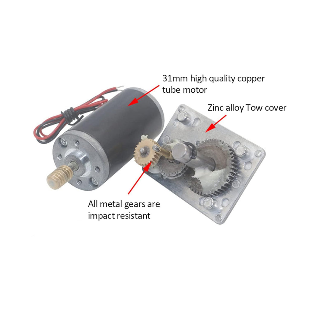DC Worm Gear Motor, High Torque Speed Reduction Motor 24V