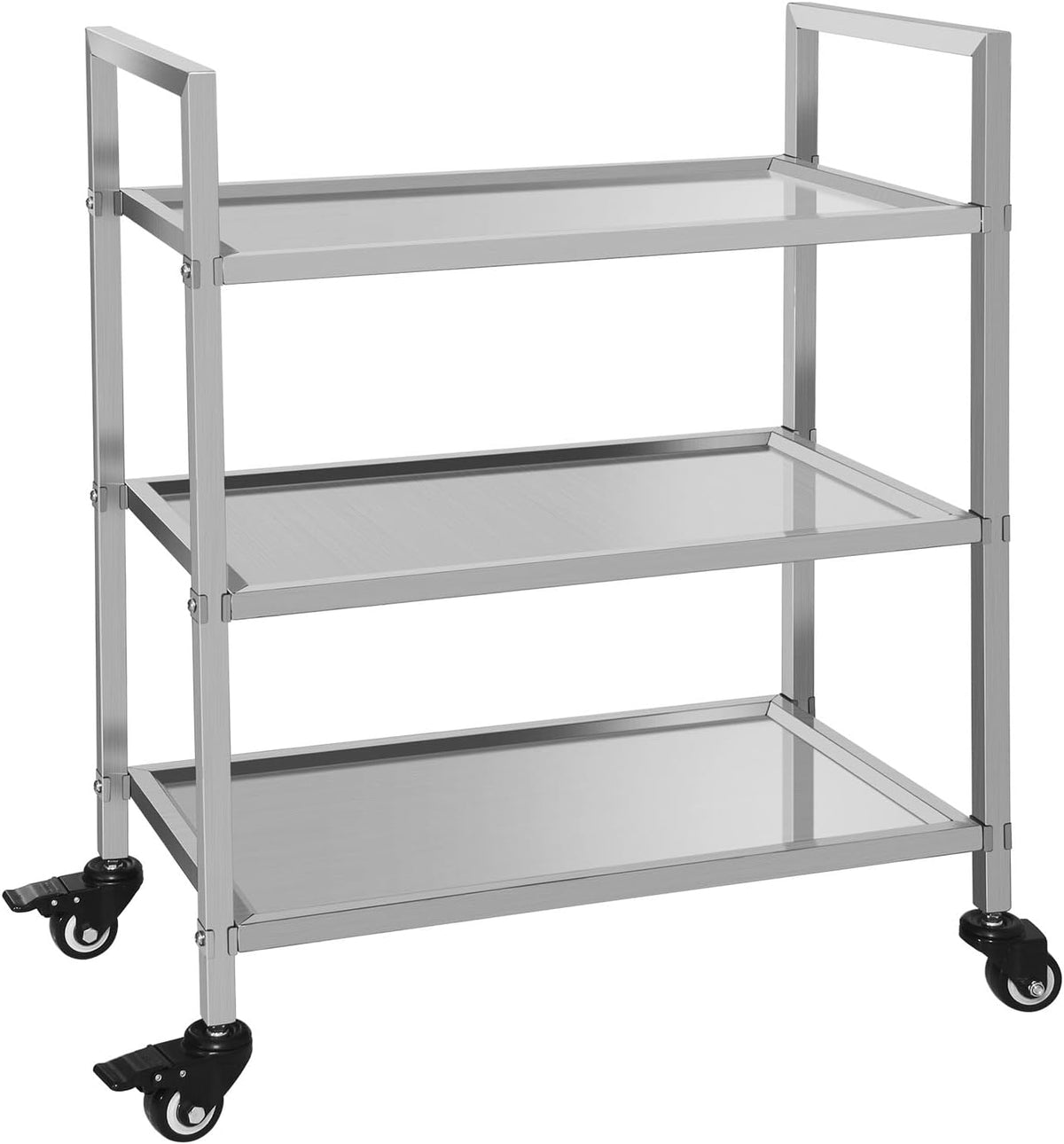 3-Tier Heavy Duty Stainless Steel Rolling Cart