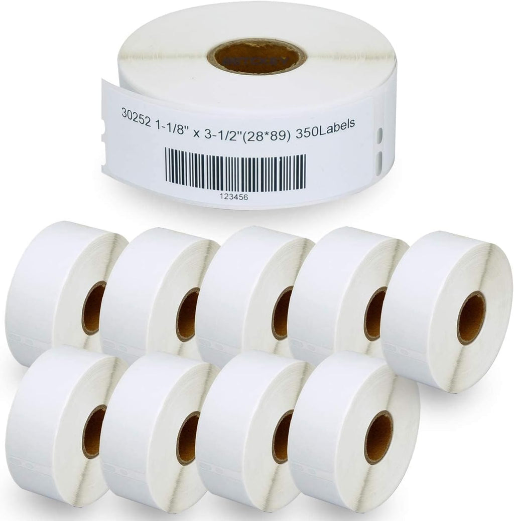 Replace for DYMO 30252 (1-1/8" x 3-1/2") Address Labels[10 Rolls]