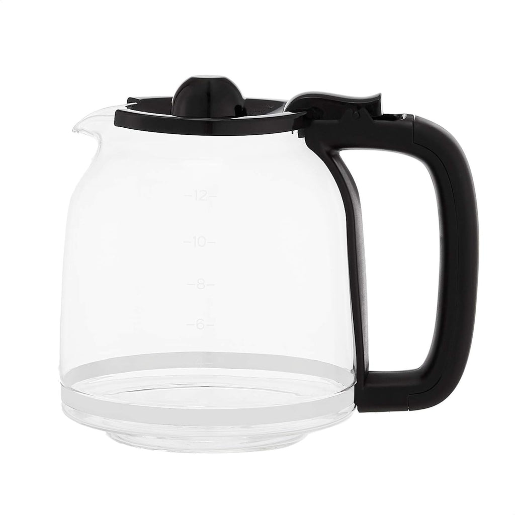 Programmable Coffeemaker with Carafe and Reusable Filter, Stainless Steel, 12 Cups, Black