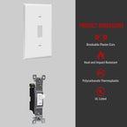 ENERLITES 10 Pack Toggle Light Switch with Wall Plate, Single Pole, White