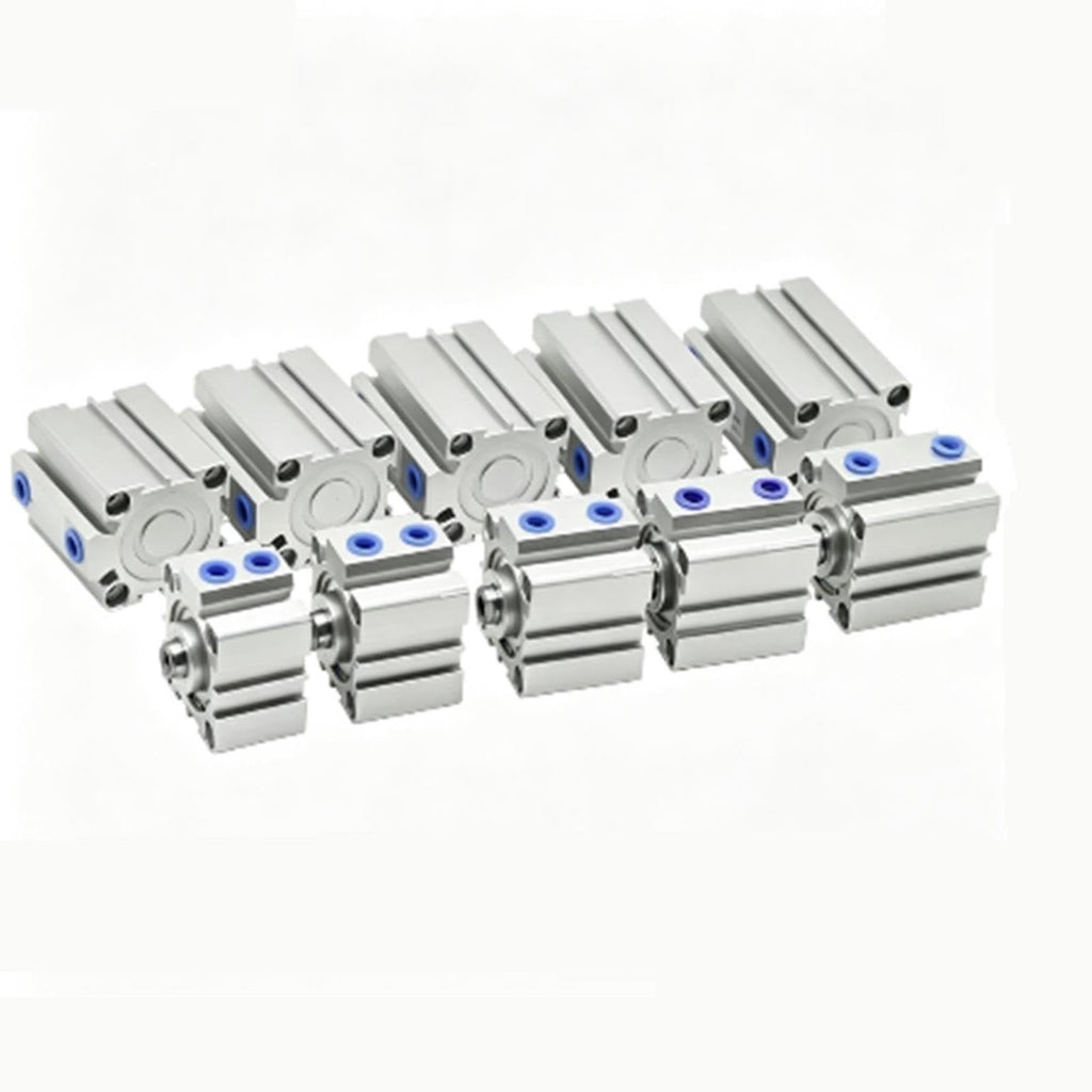 SDA Thin Pneumatic Air Cylinder, Double Acting, 5-100mm Stroke, 12-100mm Bore(Stroke 100mm,Bore 20mm)