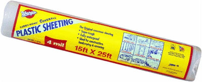 Warps 4CH15-C 15' X 25' 4 ML Clear Plastic Sheeting