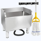 23 4/6in Stainless Steel Floor Mop Sink with Detachable Mop