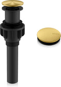 Pop Up Bathroom Sink Drain Without Overflow Brushed Gold Pop Up Drain | Bathroom Vanity Sink Drain Assembly, Built-in