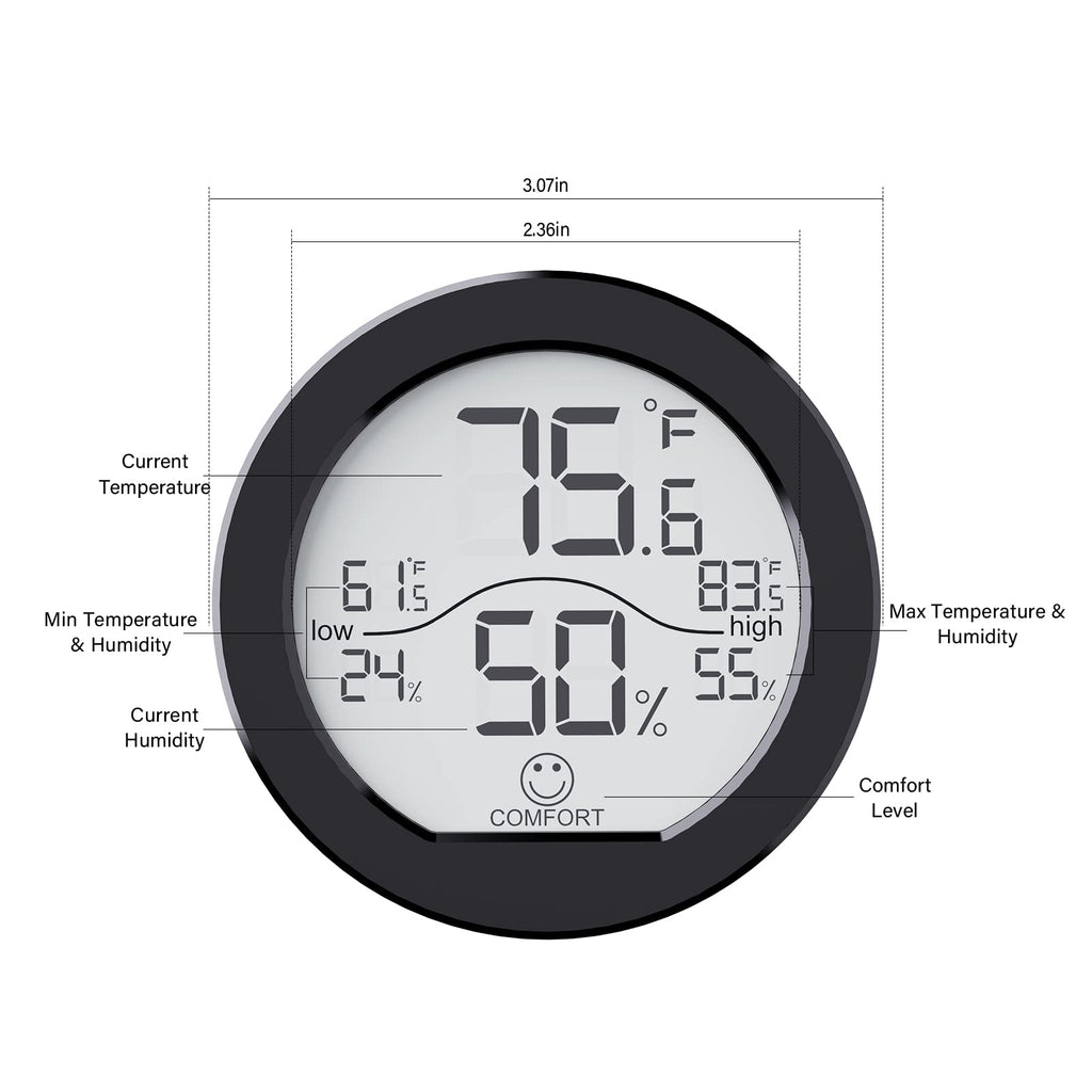 Indoor Digital Hygrometer Thermometer for Room Temperature Humidity Meter
