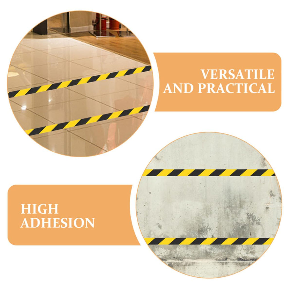Black Yellow PVC Safety Warning Tape for Floor Marking Hazard Barriers